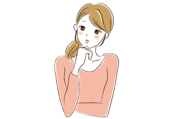 アマラピンクの施術について悩んでいる女性をイメージしたイラスト。