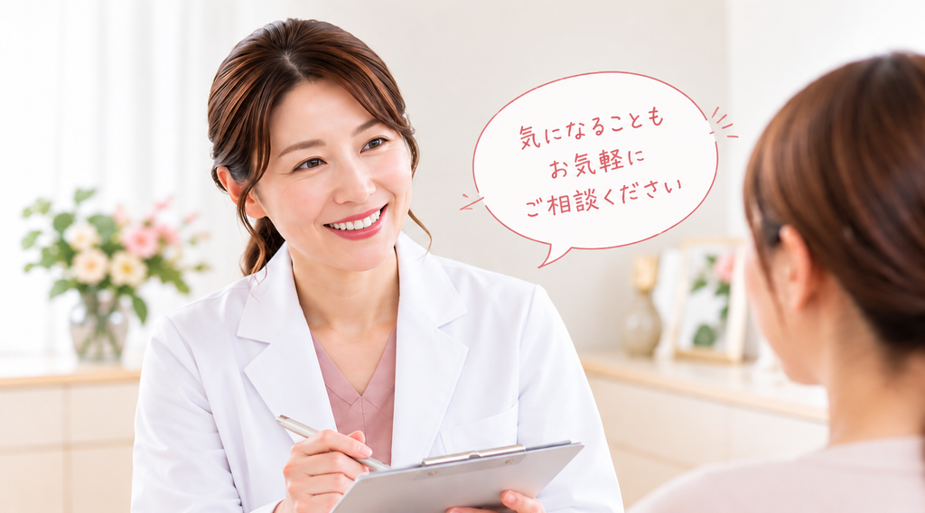 医療アートメイクについて相談する女性医師と患者のイメージ